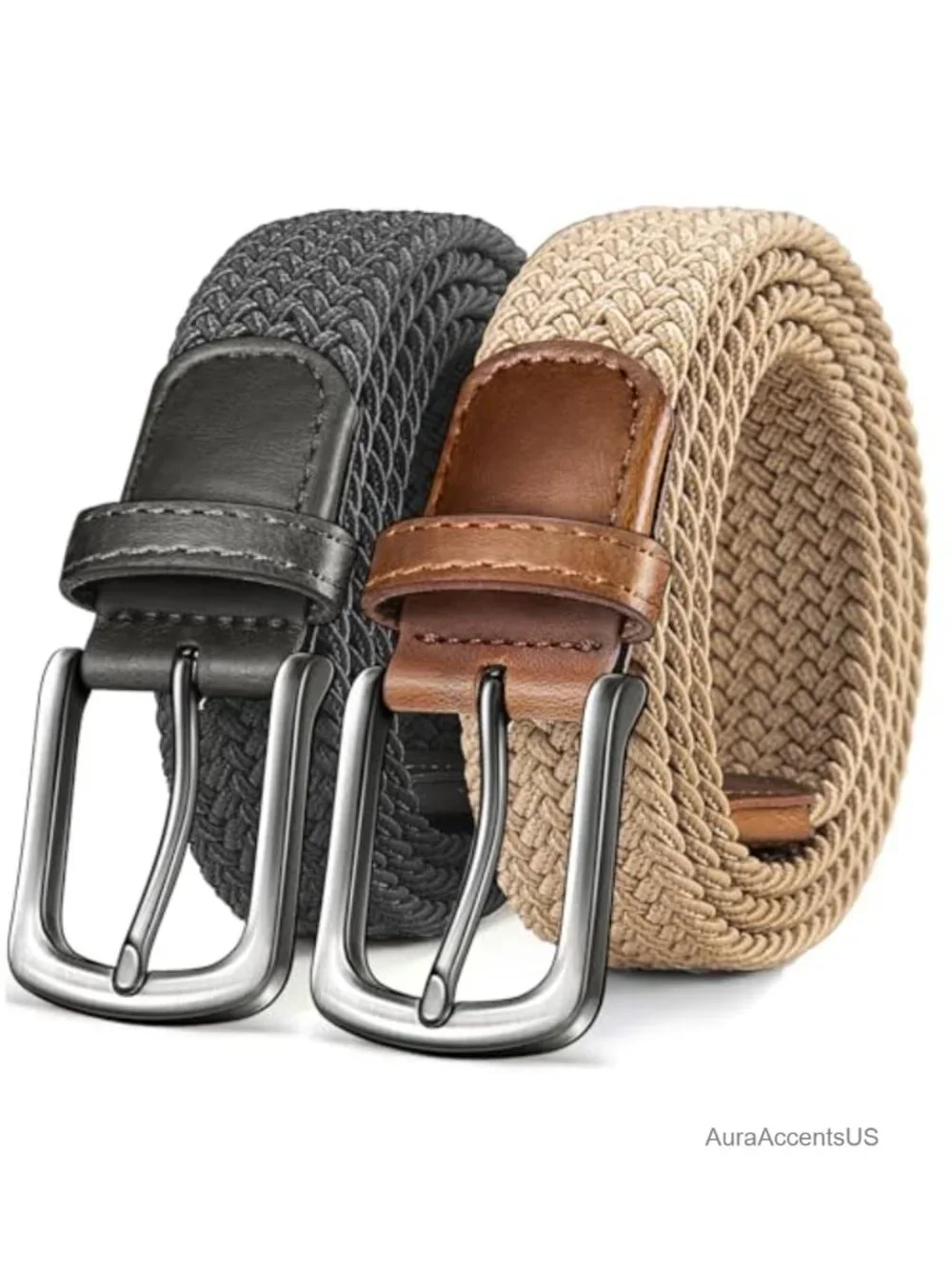 Men's Stretch Woven Braided Golf Belt 1 3/8